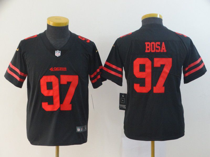 Youth San Francisco 49ers #97 Bosa Black Nike Vapor Untouchable Player NFL Jerseys